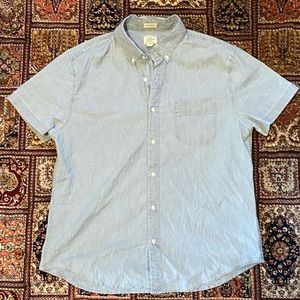 J. Crew Denim short sleeve button down in Large New without Tags